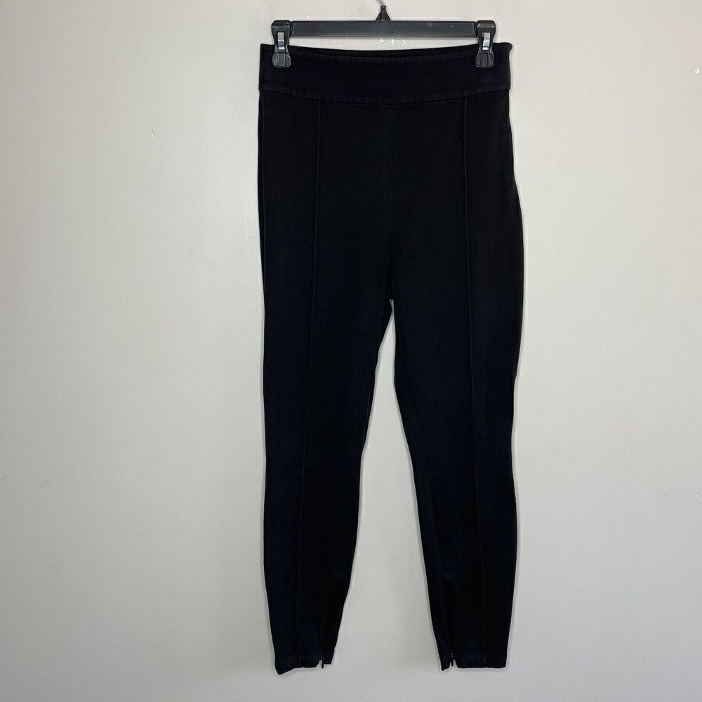 & OTHER STORIES Los Angeles Womens Black Crop Pants Sz 6 Ankle-Zip Side-Zip